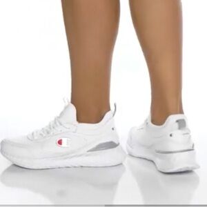 Champion Women's White and Silver Sneakers Size 7.5w